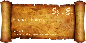 Szuhai Endre névjegykártya