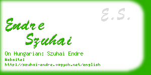 endre szuhai business card